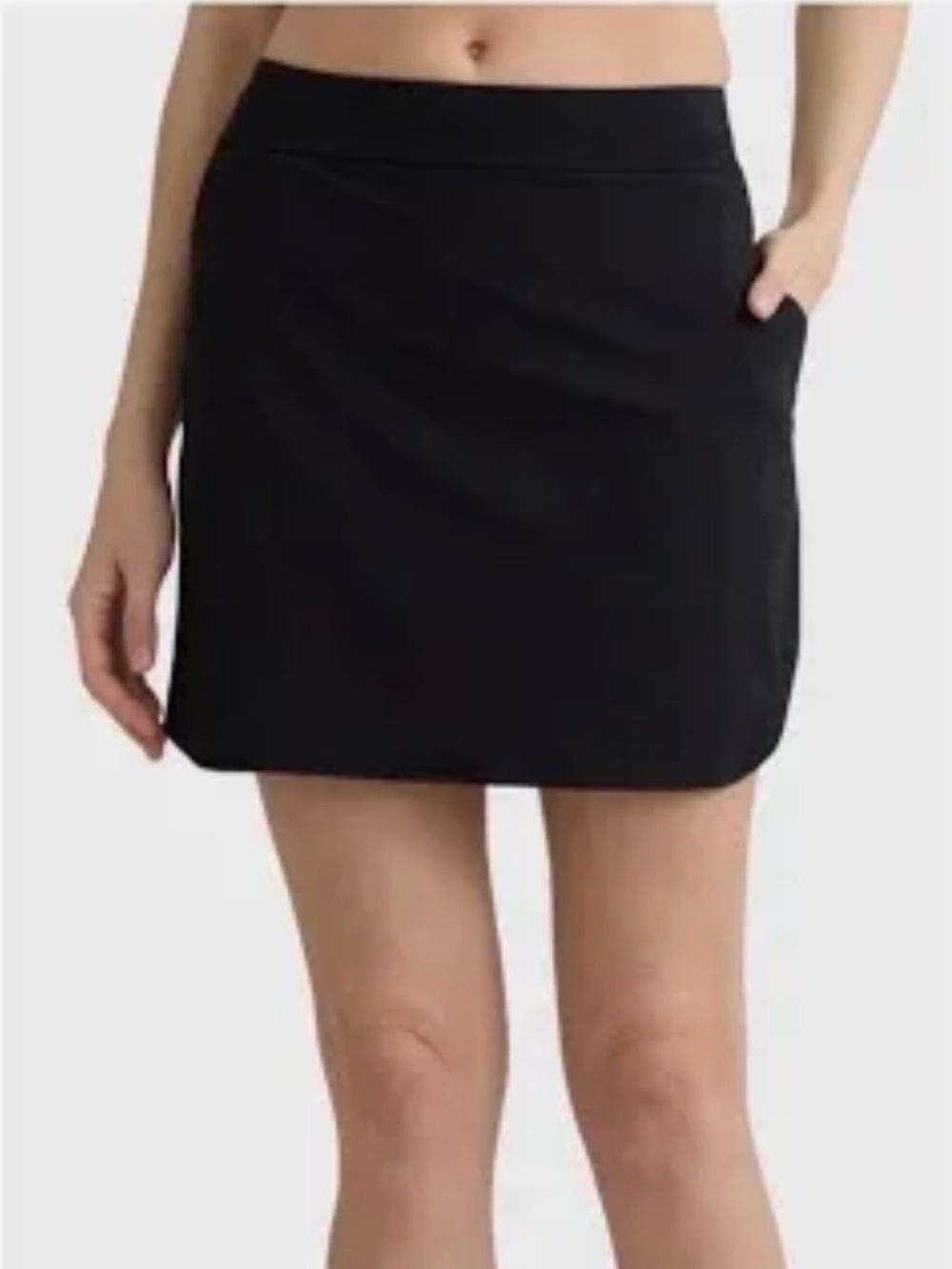 NWT Time and True black swim skirt high waist, inner brief and  quick dry UPF 50